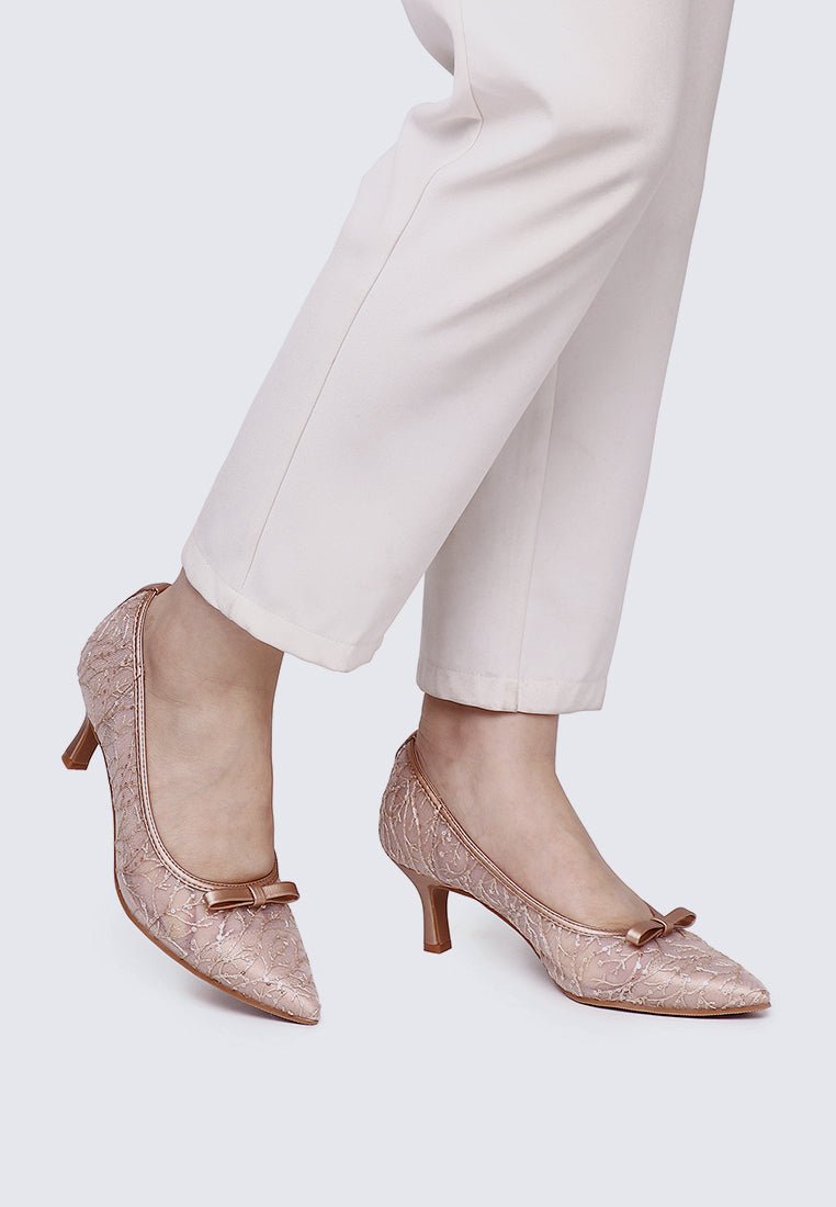 Bellisse Comfy Heels In Rose GoldHeels - myballerine