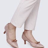 Bellisse Comfy Heels In Rose GoldHeels - myballerine