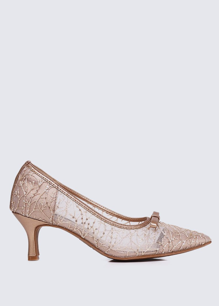 Bellisse Comfy Heels In Rose GoldHeels - myballerine