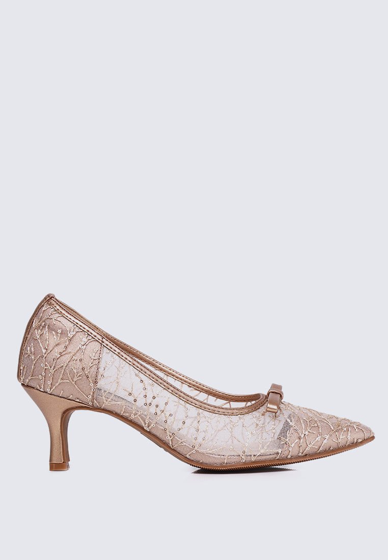 Bellisse Comfy Heels In Rose GoldHeels - myballerine