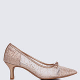 Bellisse Comfy Heels In Rose GoldHeels - myballerine