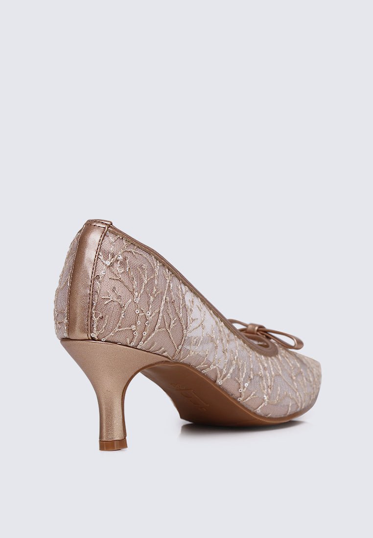 Bellisse Comfy Heels In Rose GoldHeels - myballerine