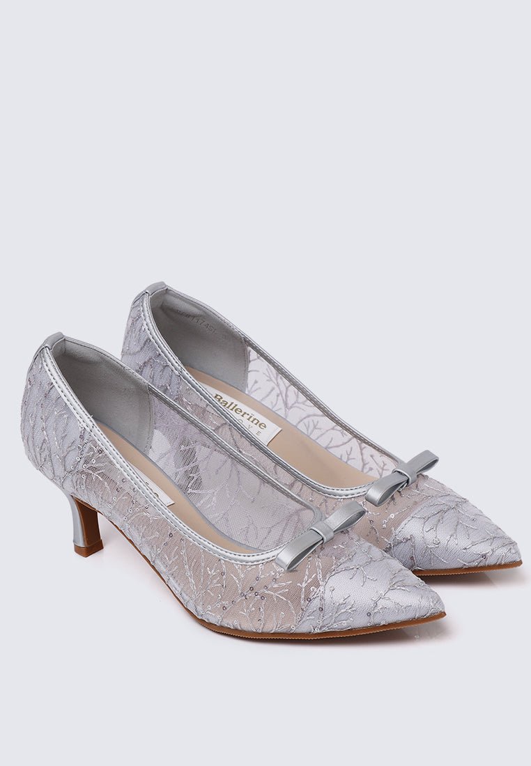 Bellisse Comfy Heels In SilverHeels - myballerine