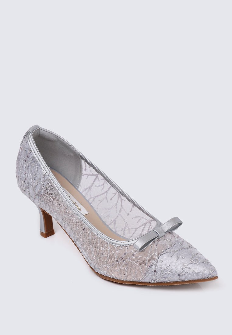 Bellisse Comfy Heels In SilverHeels - myballerine