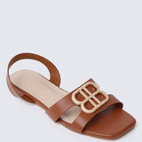 Berenice Comfy Sandals In BrownSandals - myballerine