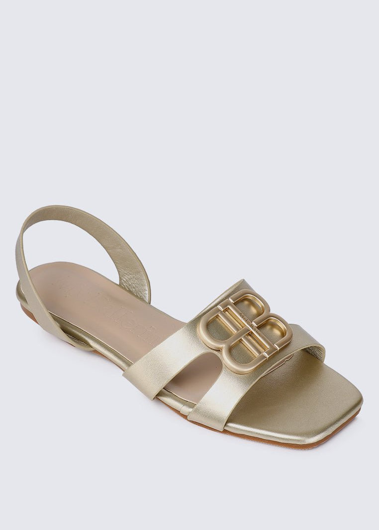 Berenice Comfy Sandals In GoldShoes - myballerine