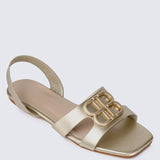 Berenice Comfy Sandals In GoldShoes - myballerine