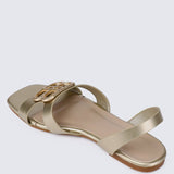 Berenice Comfy Sandals In GoldShoes - myballerine