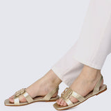 Berenice Comfy Sandals In GoldShoes - myballerine