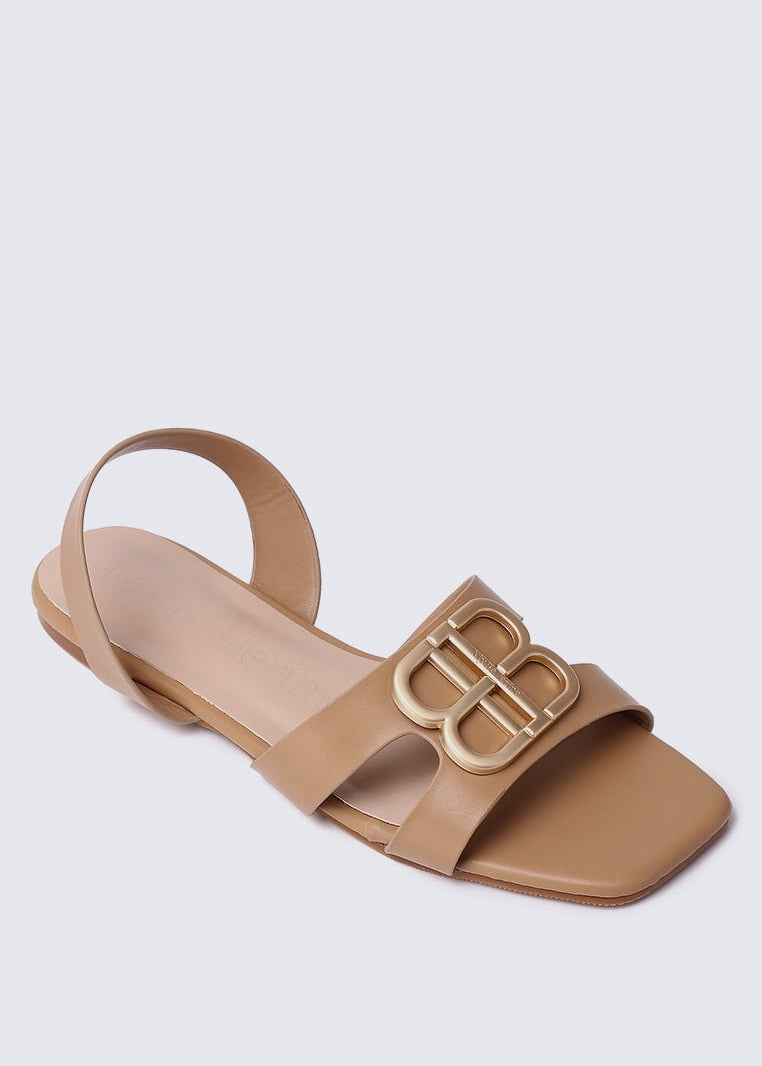 Berenice Comfy Sandals In NudeShoes - myballerine