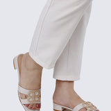 Berorica Comfy Heels In BeigeShoes - myballerine