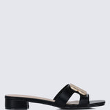 Berorica Comfy Heels In BlackShoes - myballerine
