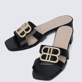 Berorica Comfy Heels In BlackShoes - myballerine