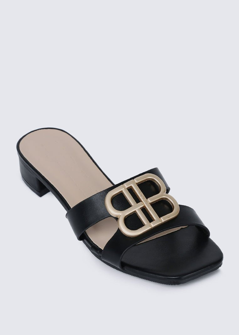 Berorica Comfy Heels In BlackShoes - myballerine