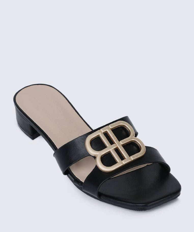 Berorica Comfy Heels In BlackShoes - myballerine