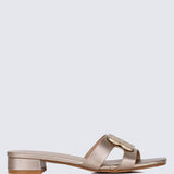 Berorica Comfy Heels In Rose GoldShoes - myballerine