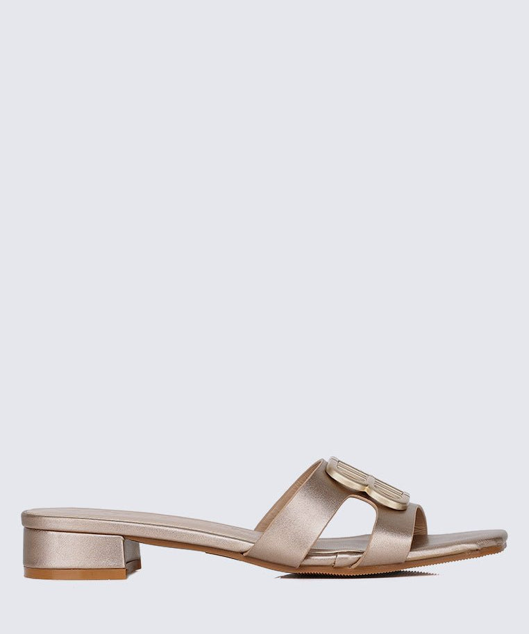 Berorica Comfy Heels In Rose GoldShoes - myballerine
