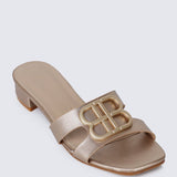 Berorica Comfy Heels In Rose GoldShoes - myballerine