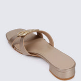Berorica Comfy Heels In Rose GoldShoes - myballerine