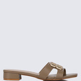 Berorica Comfy Heels In TaupeShoes - myballerine