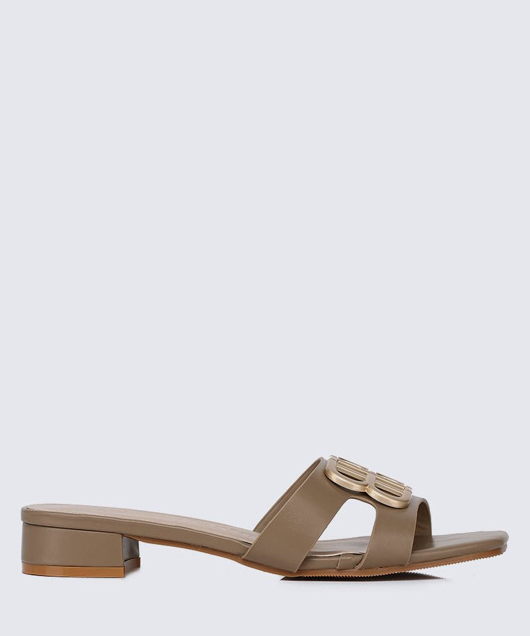 Berorica Comfy Heels In TaupeShoes - myballerine