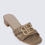 Berorica Comfy Heels In TaupeShoes - myballerine