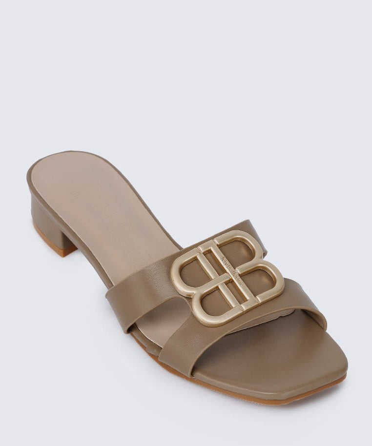 Berorica Comfy Heels In TaupeShoes - myballerine