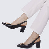 Betsy Comfy Heels In Black - myballerine