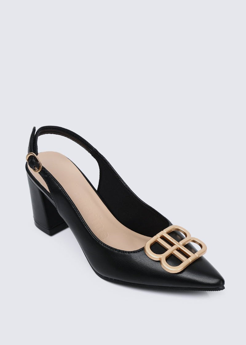 Betsy Comfy Heels In Black - myballerine