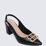Betsy Comfy Heels In Black - myballerine