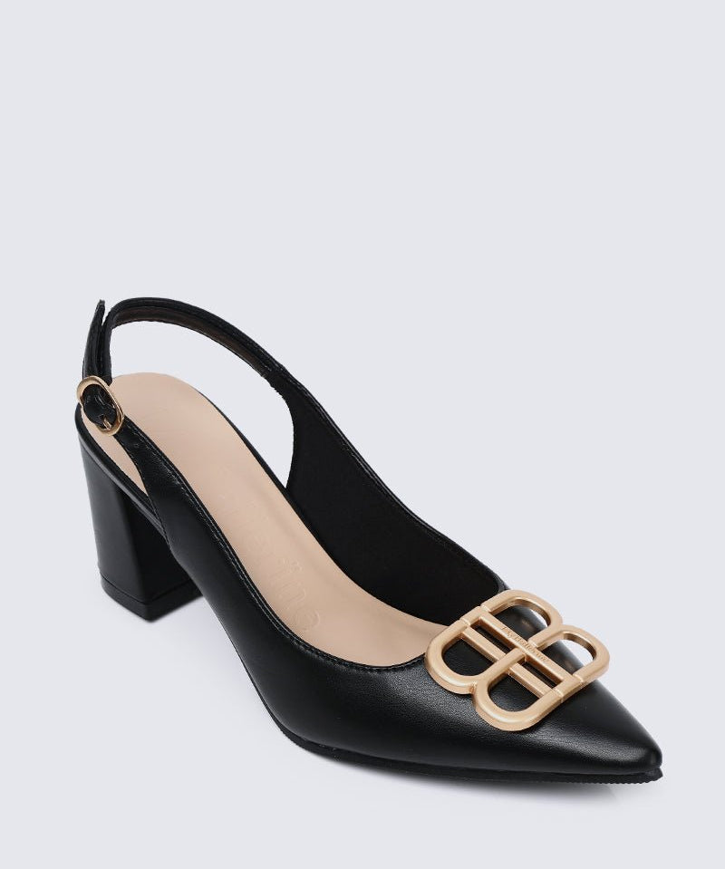 Betsy Comfy Heels In Black - myballerine