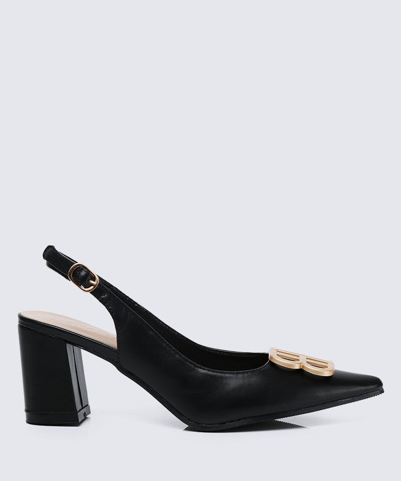 Betsy Comfy Heels In Black - myballerine