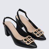 Betsy Comfy Heels In Black - myballerine