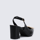 Betsy Comfy Heels In Black - myballerine