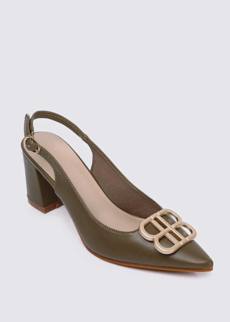 Betsy Comfy Heels In Taupe - myballerine