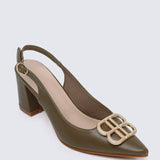 Betsy Comfy Heels In Taupe - myballerine