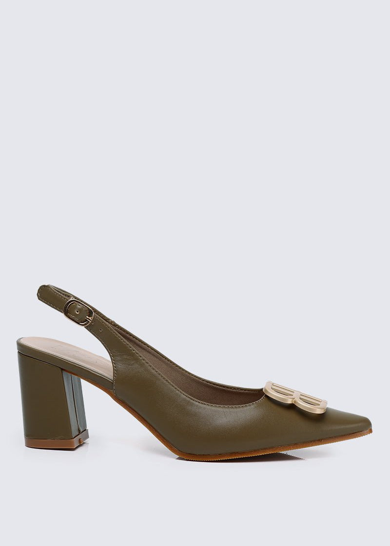 Betsy Comfy Heels In Taupe - myballerine