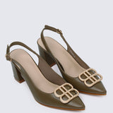 Betsy Comfy Heels In Taupe - myballerine