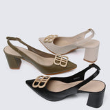 Betsy Comfy Heels In Taupe - myballerine