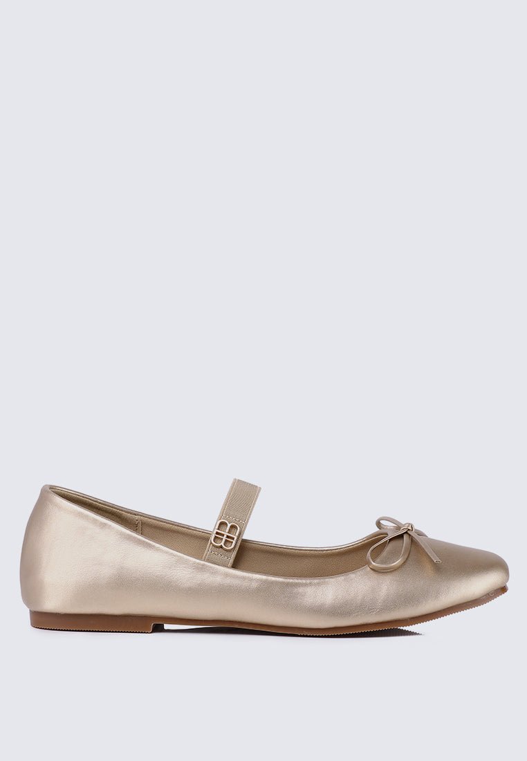Beyonca Comfy Ballerina In GoldShoes - myballerine