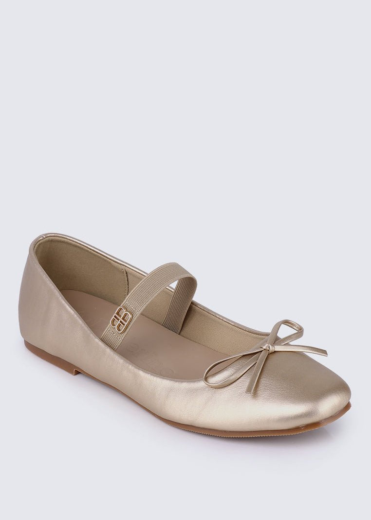 Beyonca Comfy Ballerina In GoldShoes - myballerine