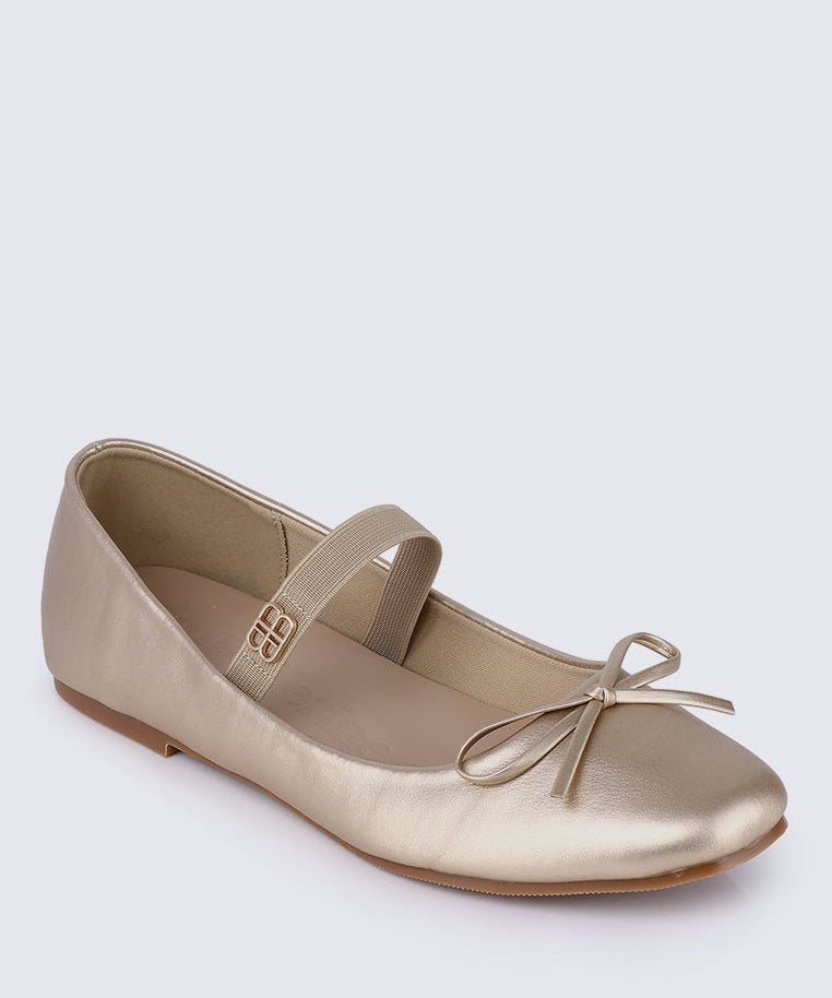 Beyonca Comfy Ballerina In GoldShoes - myballerine