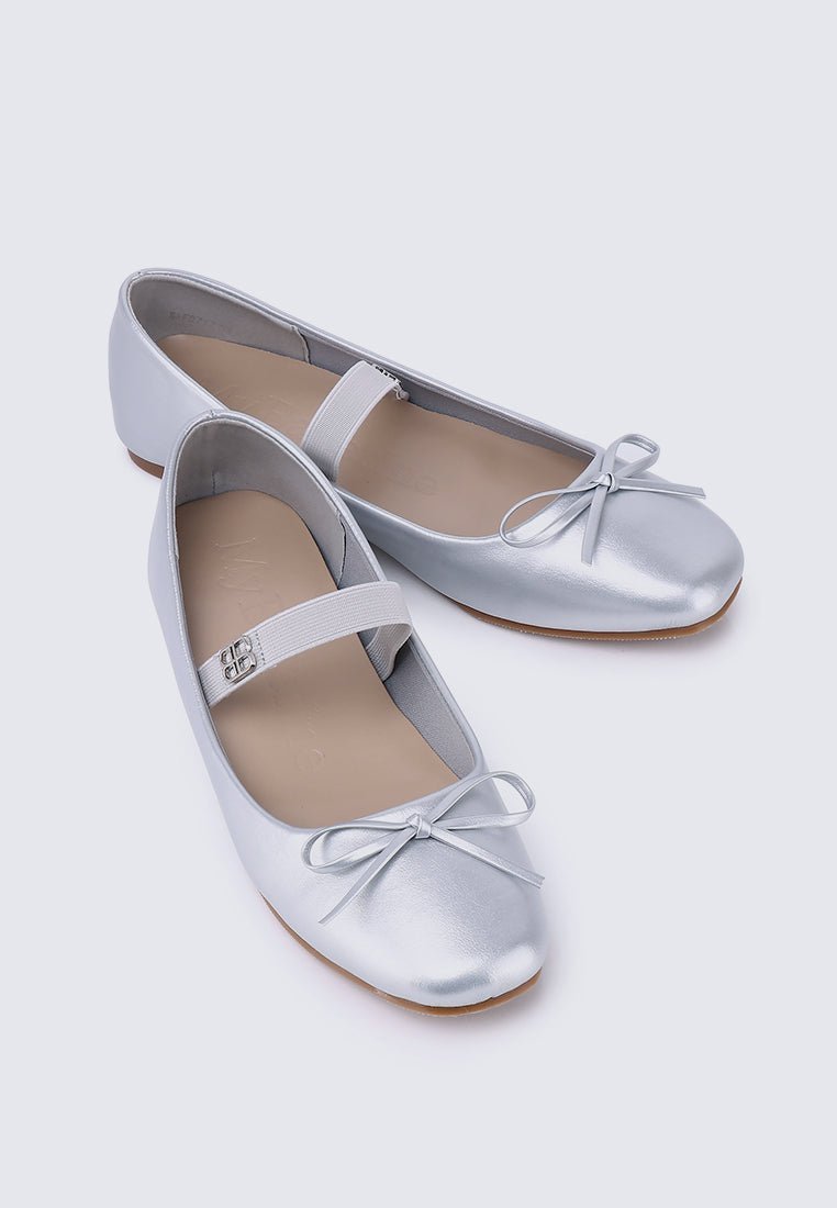 Beyonca Comfy Ballerina In SilverBallerina - myballerine