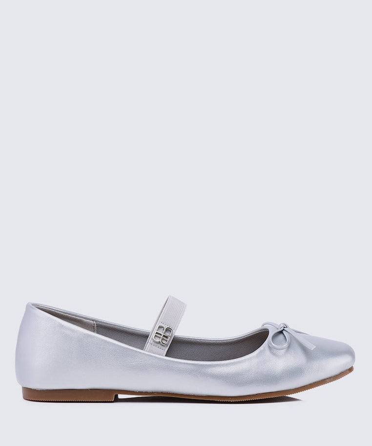 Beyonca Comfy Ballerina In SilverShoes - myballerine