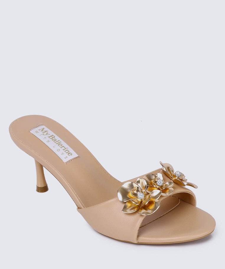 Blossom Comfy Heels In NudeShoes - myballerine