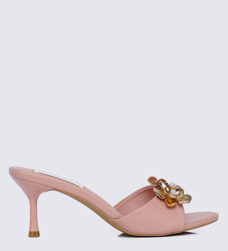 Blossom Comfy Heels In PinkShoes - myballerine
