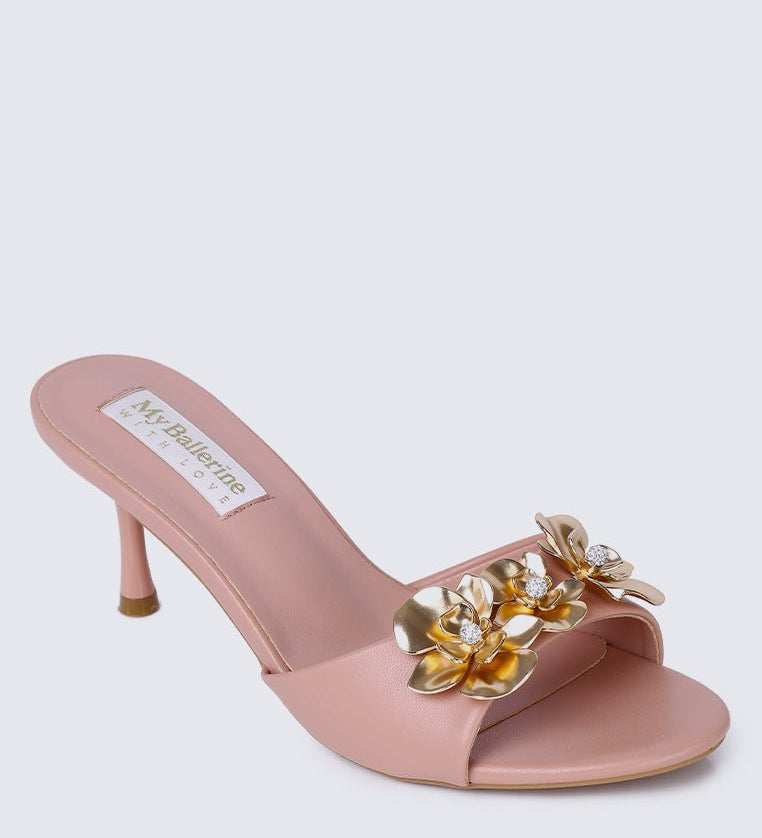 Blossom Comfy Heels In PinkShoes - myballerine