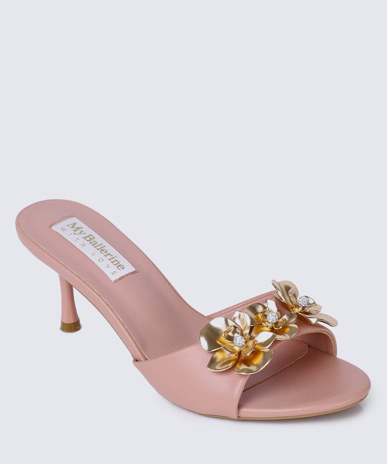 Blossom Comfy Heels In PinkShoes - myballerine