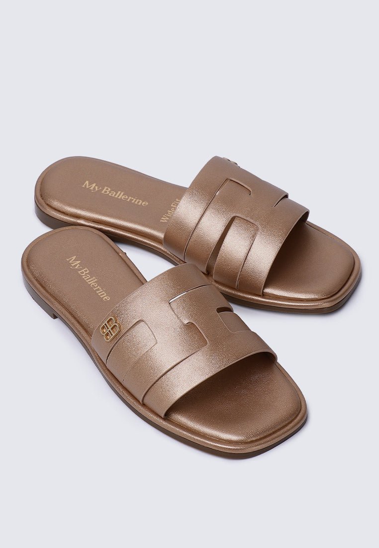 Bobi Comfy Sandal In Rose GoldSandals - myballerine