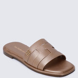 Bobi Comfy Sandal In Rose GoldSandals - myballerine